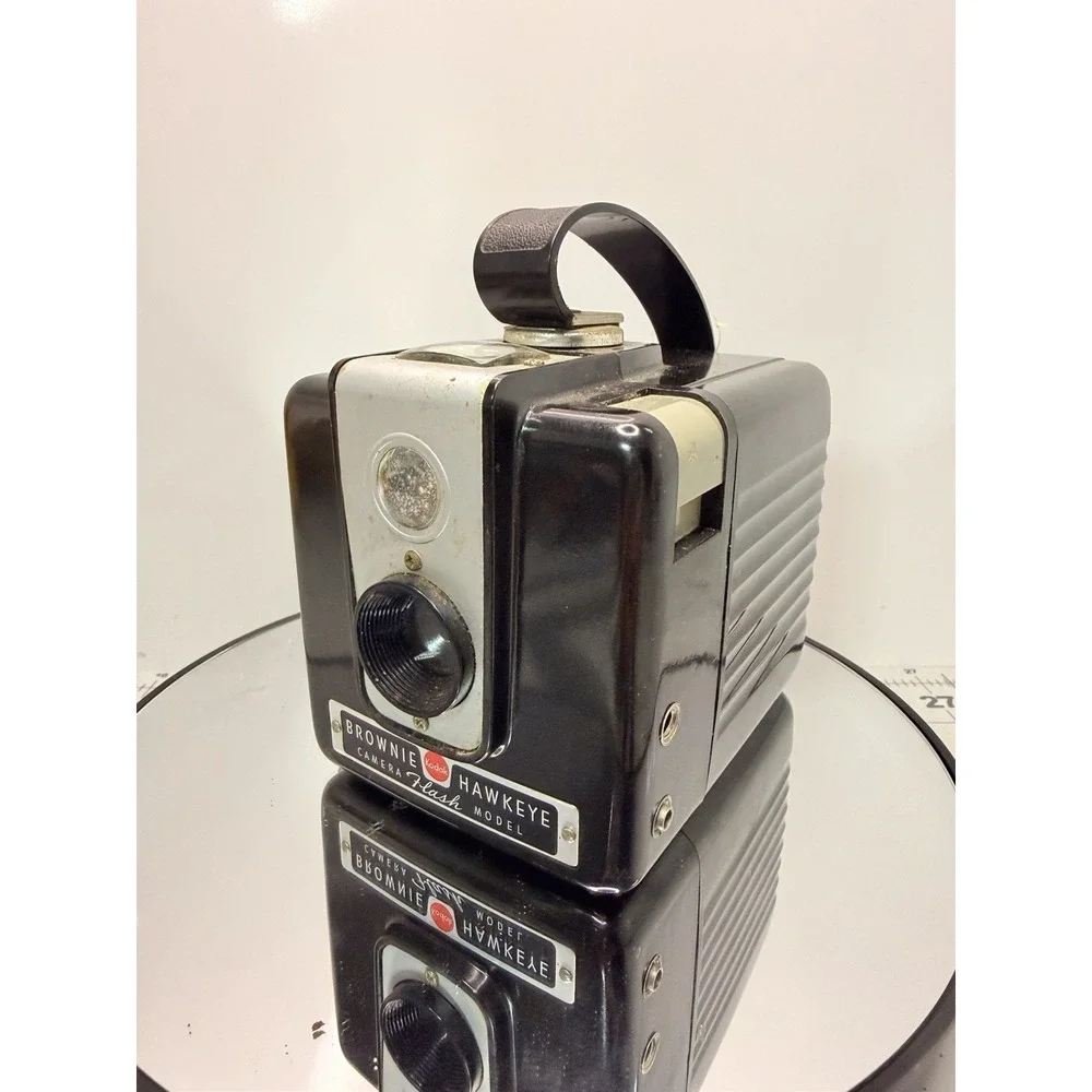 Vintage Kodak Brownie Hawkeye Flash Model Box Camera 1950s Film Camera